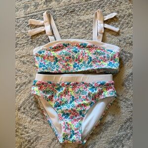 Janie and Jack Floral Bikini - Pink and Blue
